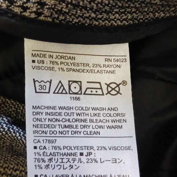 Banana Republic Glen Check Plaid Tan Brown Tie Waist Trouser Pant, Size 10 - Picture 7 of 7